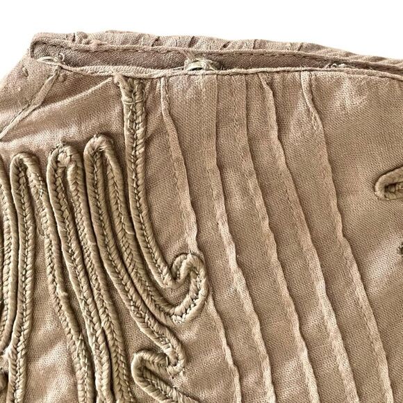 Free People Brown Embroidered Quills Cropped Top Size Small - Picture 11 of 14